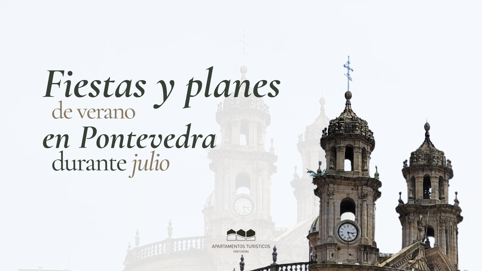 Centro histórico de Pontevedra durante una escapada de verano en julio